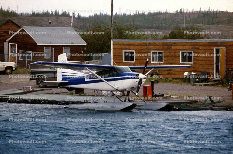 Floatplane Docked, building, water, lake, Cessna