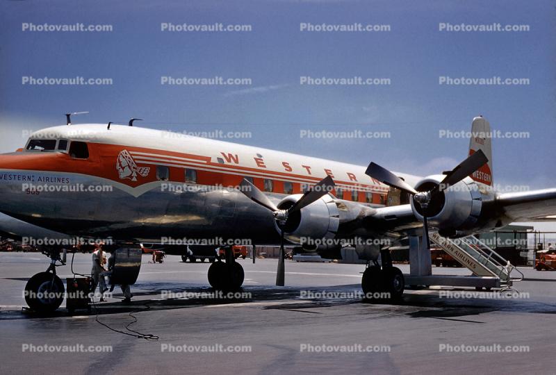 N91309, Western Airlines DC-6B