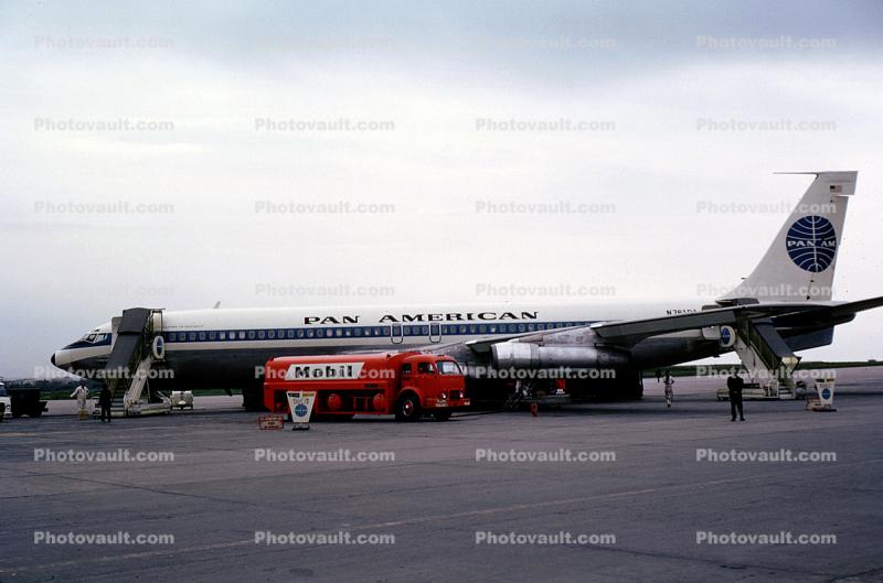 N761PA, Clipper Friendship, Boeing 707-321B, Mobil Refueling Truck
