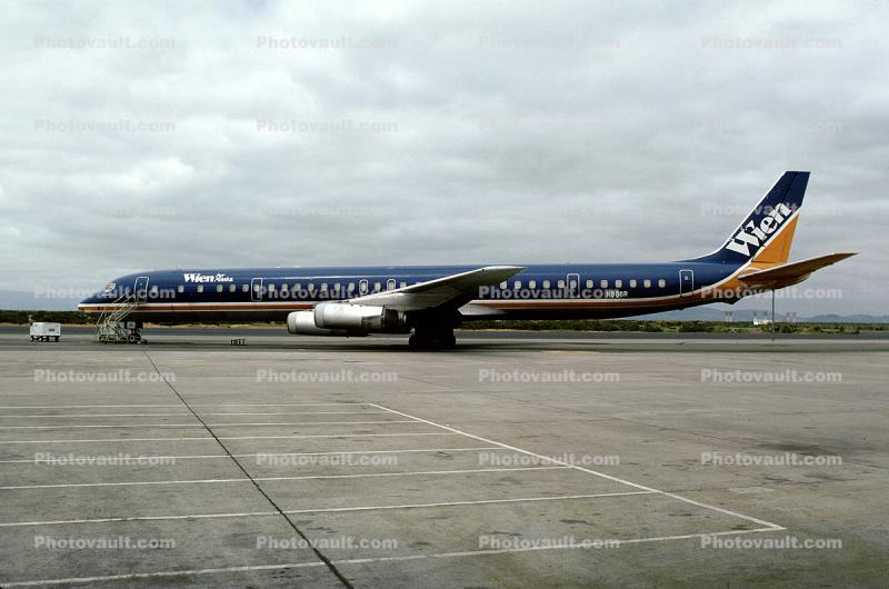 N906R, Wien Air, Douglas DC-8-63, May 1982