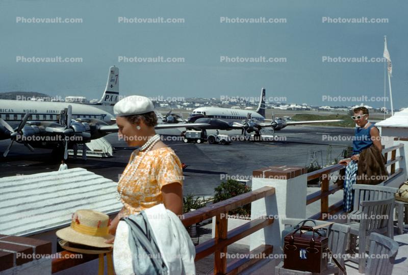 Women, hat, Observation Deck, May 1958, 1950s