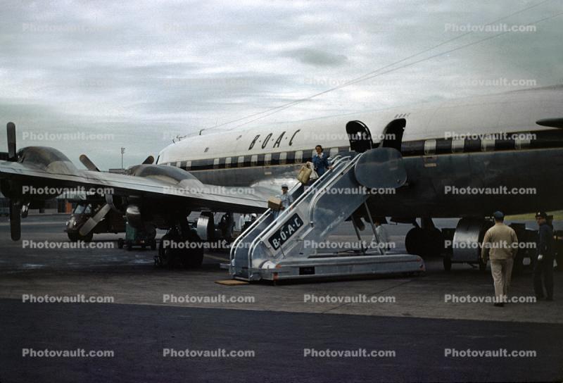 G-AOIA, BOAC, Douglas DC-7C, May 1958, 1950s