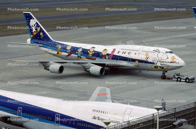 JA8961, Cartoon, Boeing 747-481D, CF6-80C2B1F, CF6, October 1997