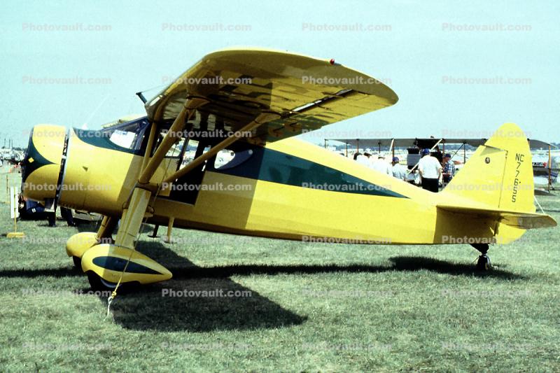 N77655, Fairchild 24W-46, F-24, F-24W, yellow
