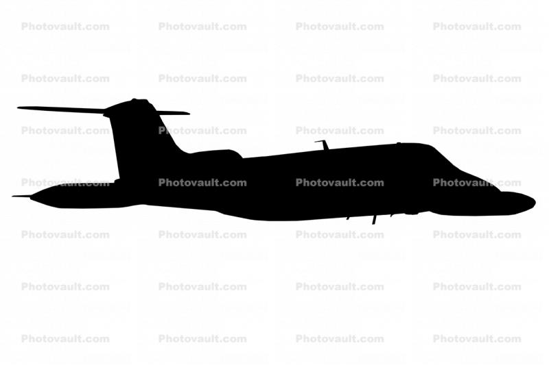 N58MM, Learjet-35A Silhouette, logo, shape, wingtip fuel tanks