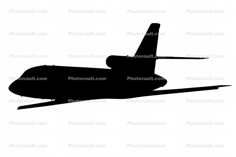 Dassault falcon 900-Breguet Mystere N298W silhouette, Garrett TFE 731 SER Turbofans, logo, shape