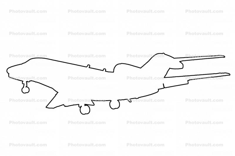 Cessna Citation X outline, line drawing, shape