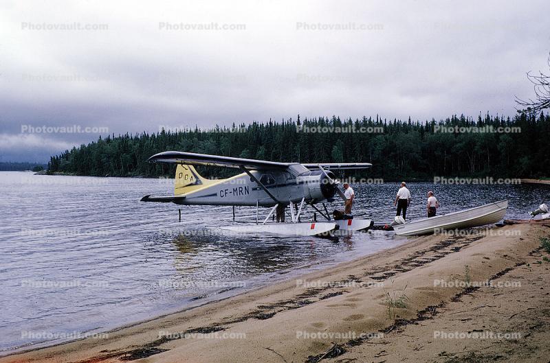 CF-MRN, OCA, Ontario Central Airlines, Beach, Sand, Lake, Boat, Nungesser, July 1970