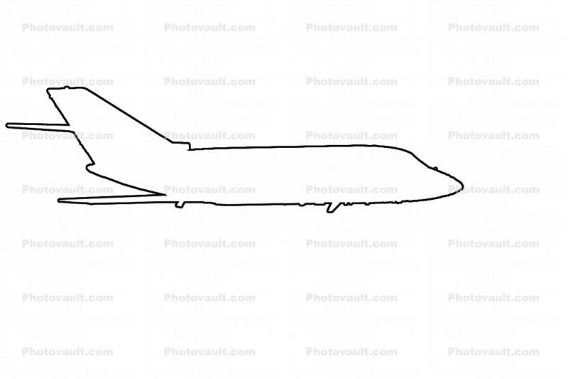 Dassault Falcon outline, line drawing, shape