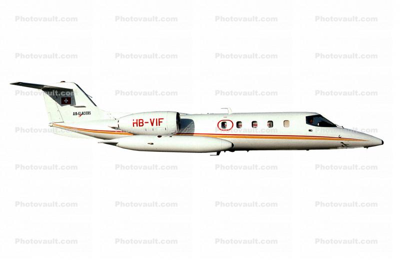 HB-VIF, Gates Learjet-36A photo-object, object, cut-out, cutout, Air-Glaciers
