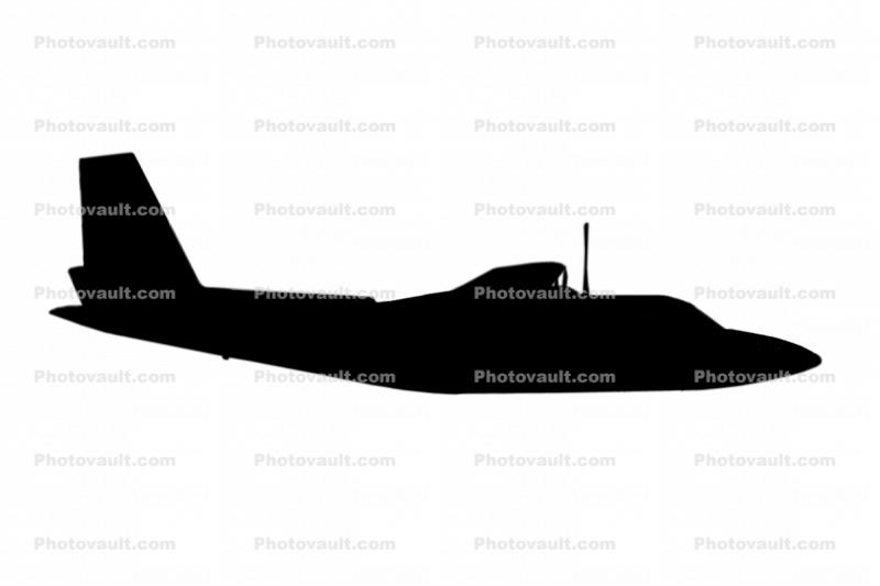 Rockwell U-4 Aerocommander silhouette, shape, logo