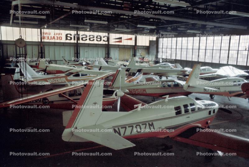 N7707M in a Hangar