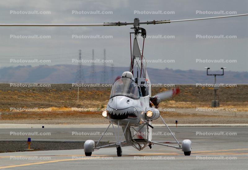 Givans Mark E PREDATOR, N142MG, Lycoming, IO-320B1A, head-on, Autogyro