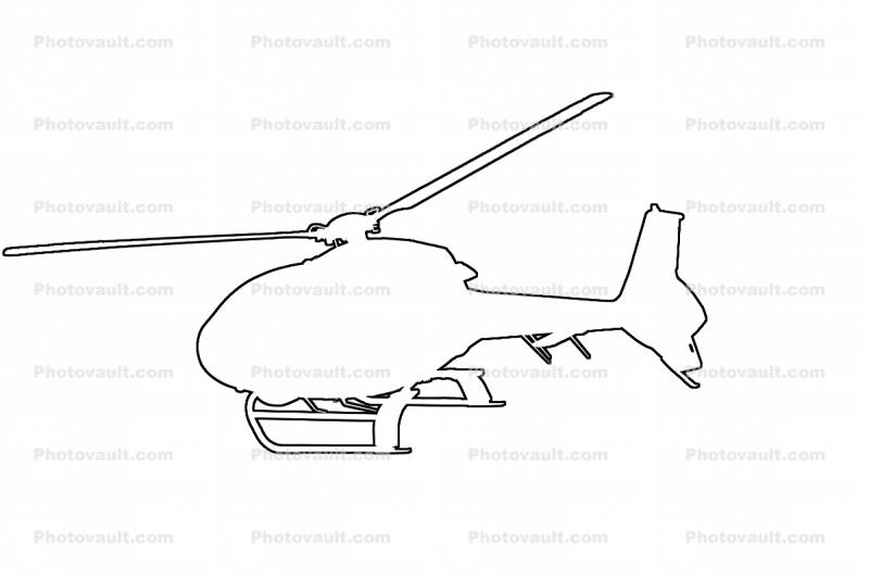 Eurocopter EC120B Line Drawing, outline