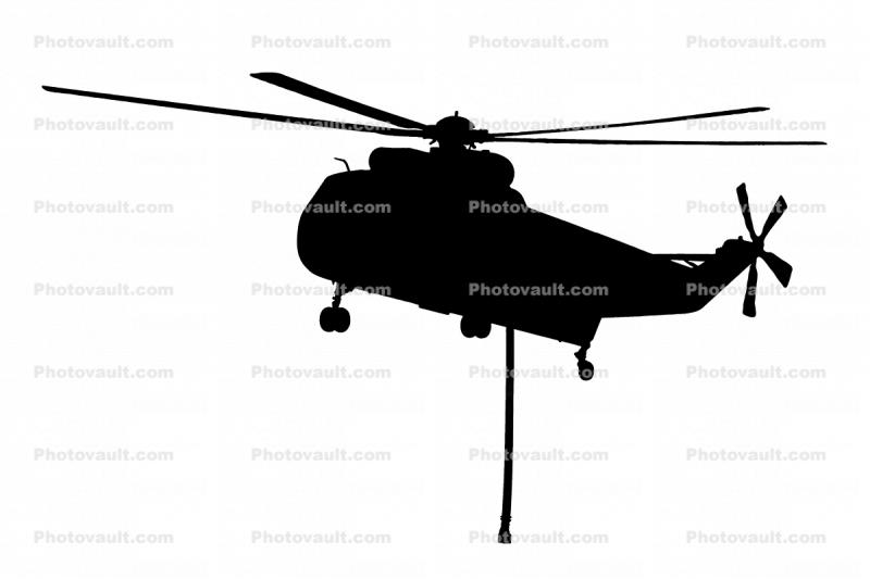 Sikorsky HSS-2 Sea King silhouette, shape, logo, water hose