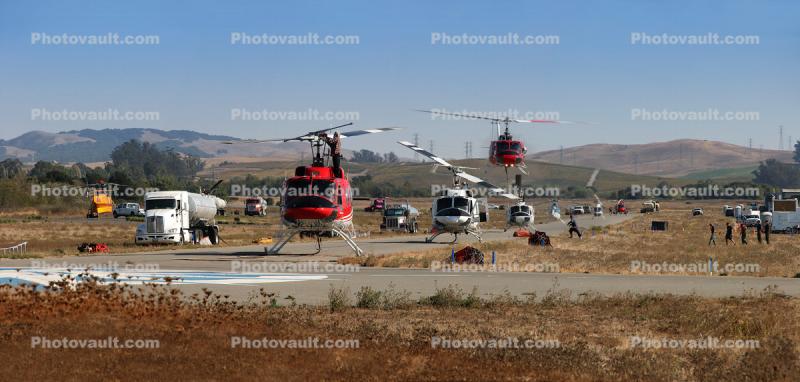 Helicopter Base for the Sonoma County Fires of October 2017, Panorama