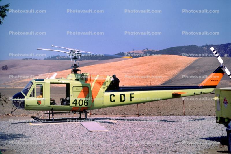 N486DF, 404-B, Bell EH-1H Iroquois, CDF, California Department of Forestry & Fire Protection