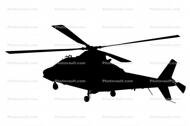 Agusta A109A Mk.II silhouette, shape