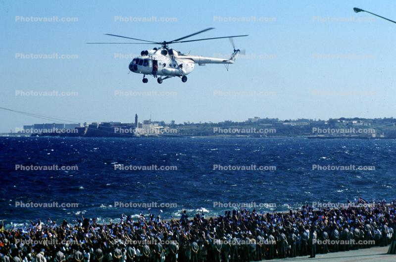 Elian Protest in Havana, CU-H406, Mil Mi-8T Hip, Aerogaviota, (MI 17) Multi-Mission Helicopter, News Gathering