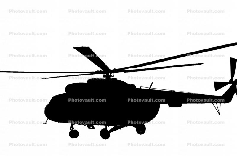 MI-8 (MI 17) Multi-Mission Helicopter Silhouette, logo, shape, Mil Mi-8T Hip