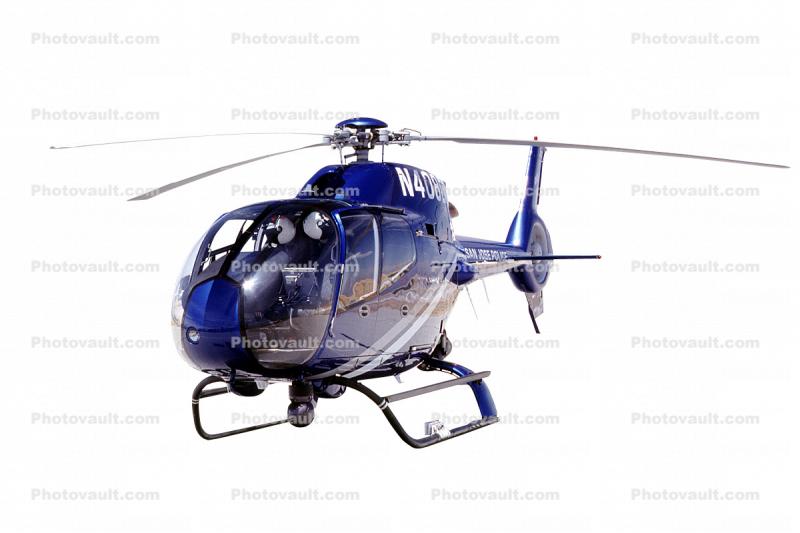 N408DC, Eurocopter EC-120B, San Jose Police, photo-object, object, cut-out, cutout