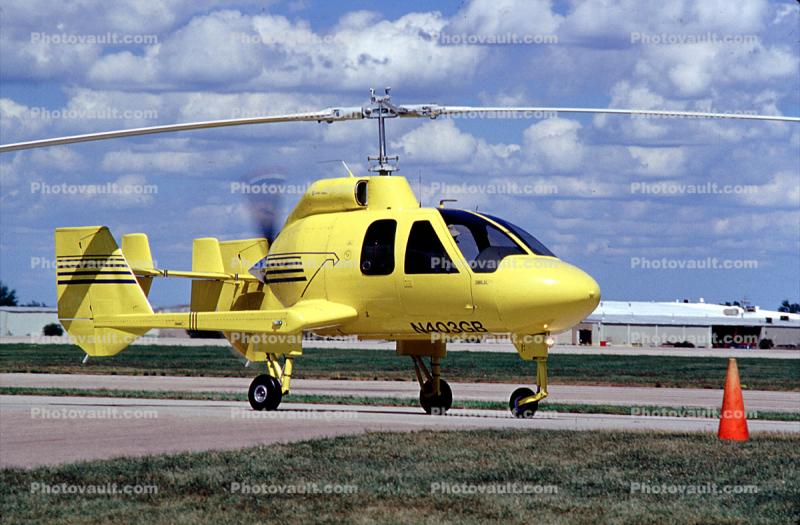 N403GB, Sego Tool Inc. Hawk 4, Groen Brothers Aviation, Autogyro, Cumulus Clouds