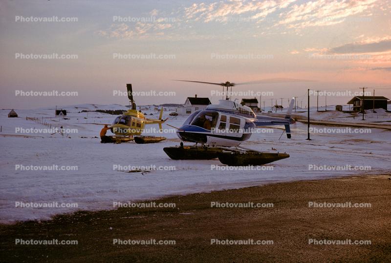 C-GLDR, Bell Jet Ranger, float pontoons, snow, ice, cold, winter