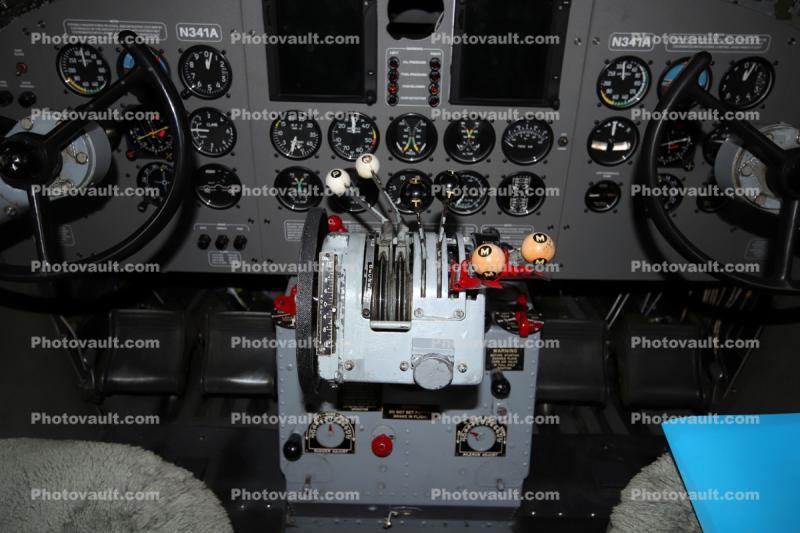 DC-3 Cockpit Interior, Engine Throttle