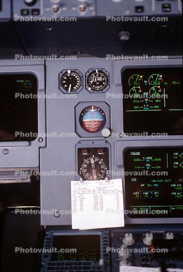 instruments, dials, Airbus A320 series glass cockpit