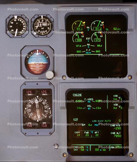 instruments, dials, Airbus A320 series glass cockpit