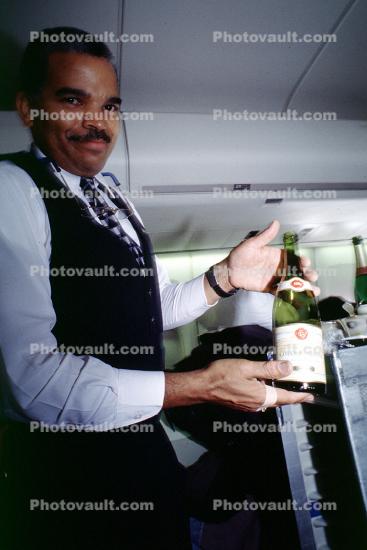 White Wine Bottle, Cabin, flight attendant, cabin crew 