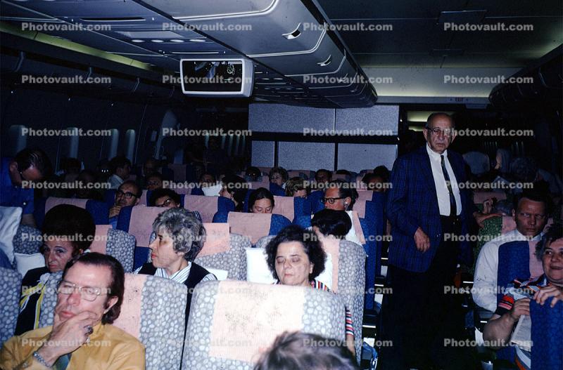 Boeing 747, Passengers, Seats, Seating, Men, Women, 1971, 1970s