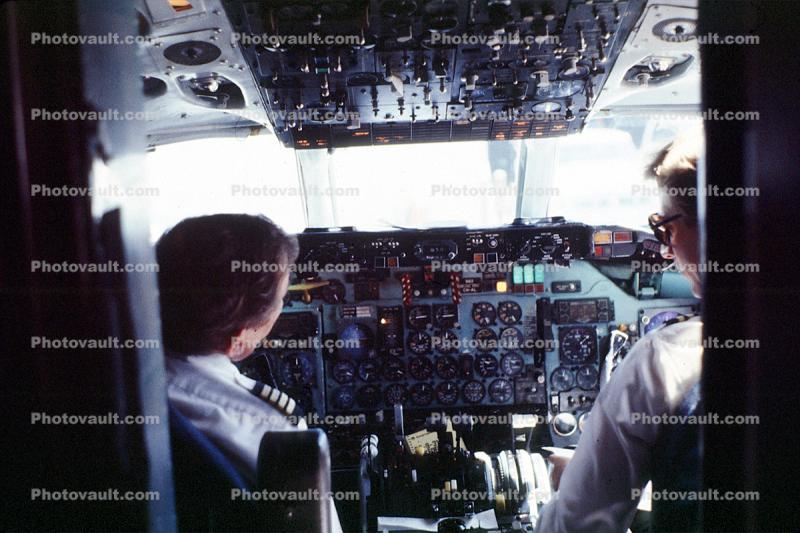 Pilots, DC-8 Cockpit, March 1988, 1980s