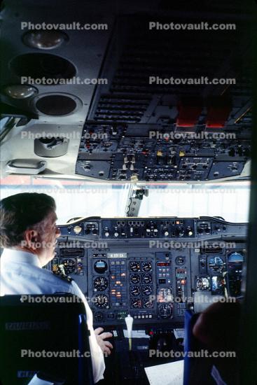 Pilot, DC-8 Cockpit, March 1988, 1980s