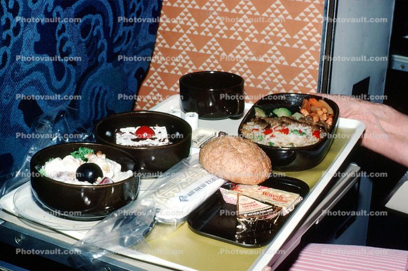 Airplane Food, Bread, Cheese, crackers hot plate