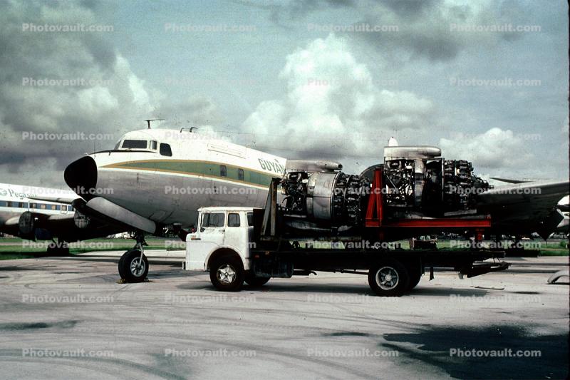 Douglas DC-6, Ford Truck, Engine, 1950s