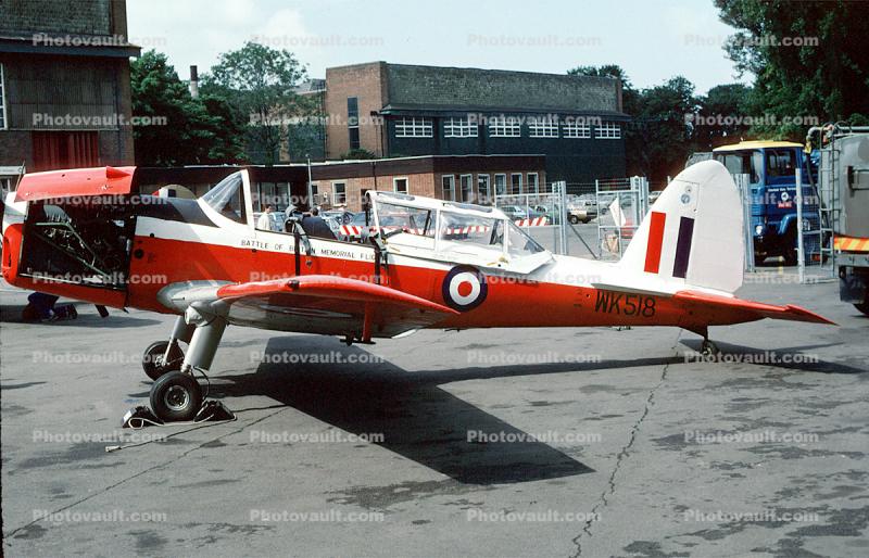 WK518, De Havilland DHC-1 Chipmunk T.10, trainer aircraft, RAF, Royal Air Force, airplane