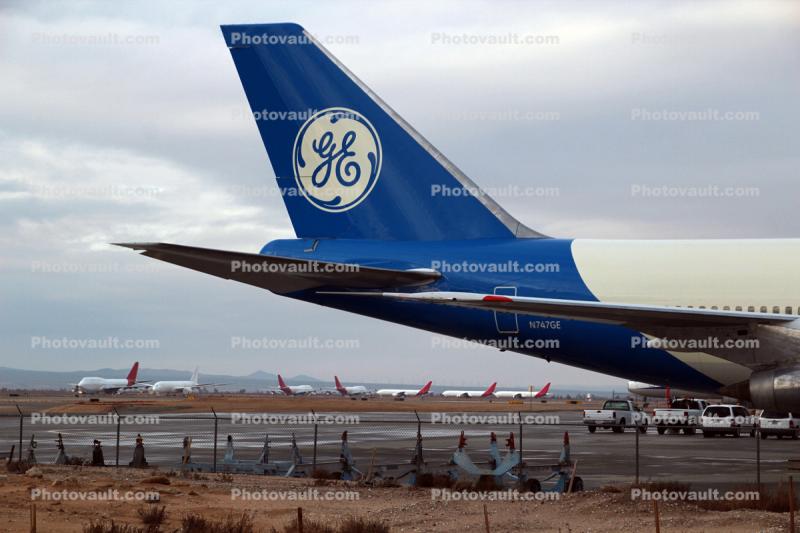 N747GE, GE Propulsion Test Platform, Boeing 747-121, 747-100 series, Blue Tail