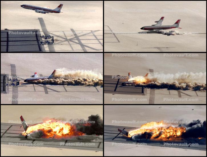 CID, N833NA, 833, Explosion, Fire, Crash, Boeing 720-027, Controlled Impact Demonstration, NASA - FAA, Six Panel composite