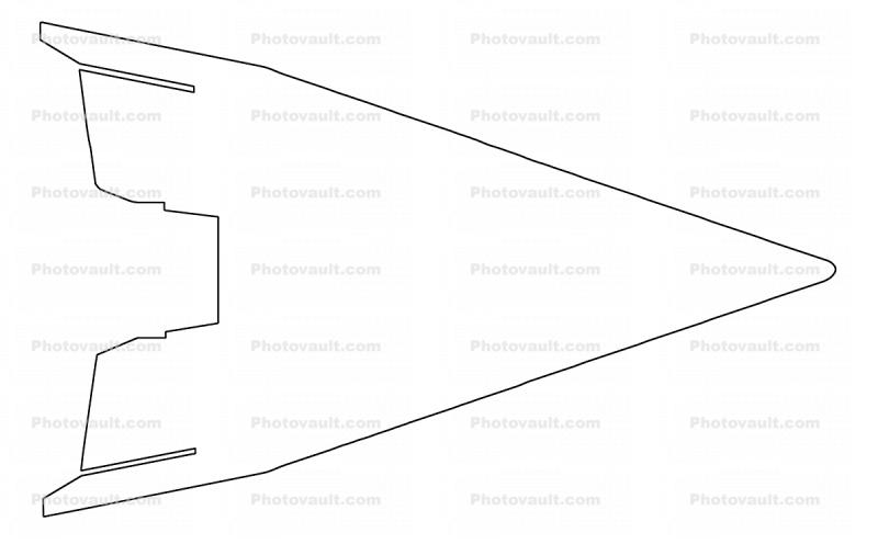 X-20 Dyna-Soar outline top view, line drawing, Delta Wing