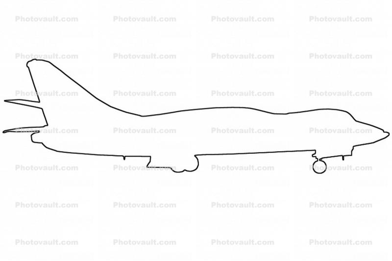 Northrop X-21A outline, line drawing, shape
