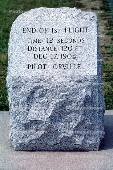 End of 1st Flight, Kill Devil Hills, Kitty Hawk, Flight Marker