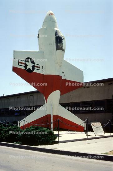 Lockheed XFV-1, experimental tailsitter prototype aircraft, VTOL, (pogo stick), Salmon