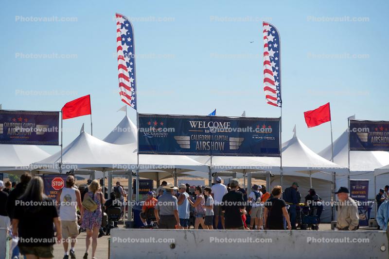 Mather Field Airshow entrance, tent