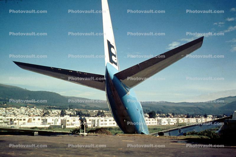 Tailplane, N1804, Runway Overrun Accident, Douglas DC-8-62, Quito, April 23 1968