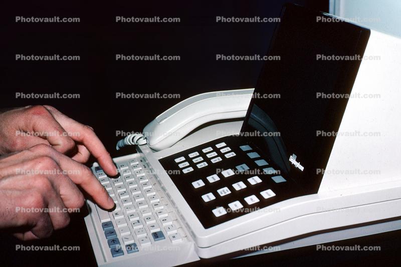 Displayphone, Finger Pecking Keyboard, April 1982