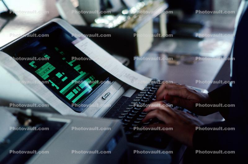 Receptionist, Computer, Hand on Keyboard