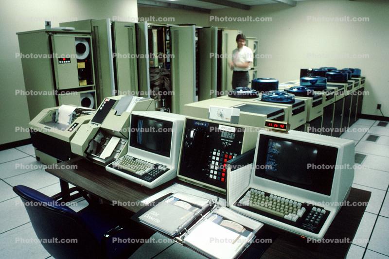 Mainframe Computer Terminals, climate controlled room