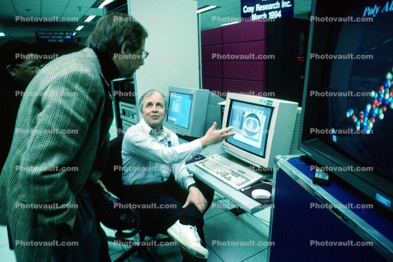 Robert Abel, Man at Computer, 1996, 1990's