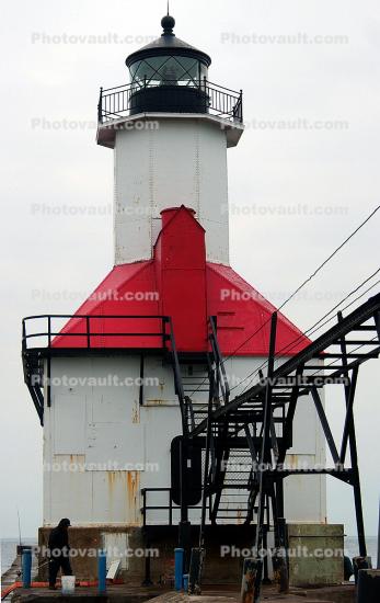 Saint Joseph North Pier Lights Lighthouse, Lake Michigan, Great Lakes